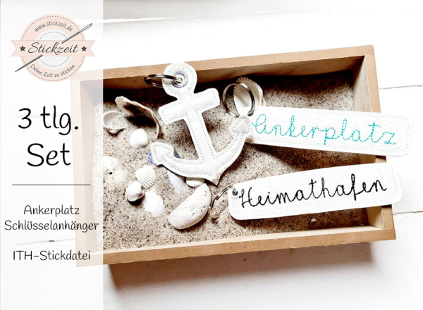 Ankerplatz Schlüsselanhänger - ITH-Stickdatei